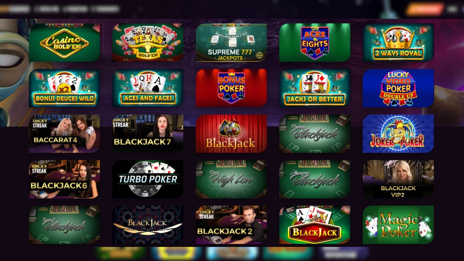 Check out the variety of table games available at Ricky Casino from this Australian perspective.