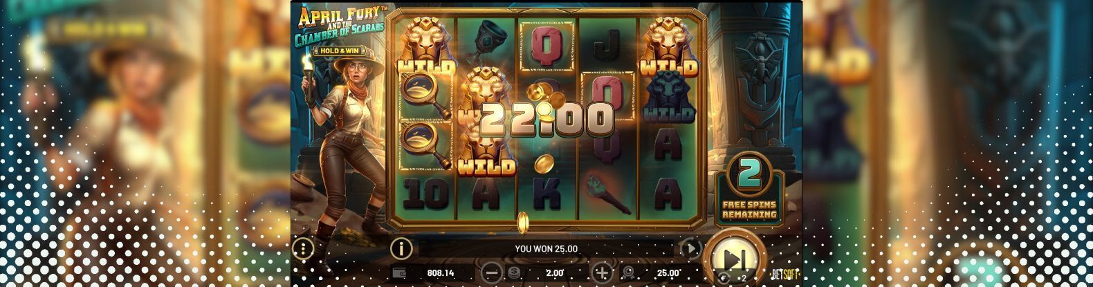 Image of April Fury and the Chamber of Scarabs Pokie by Betsoft