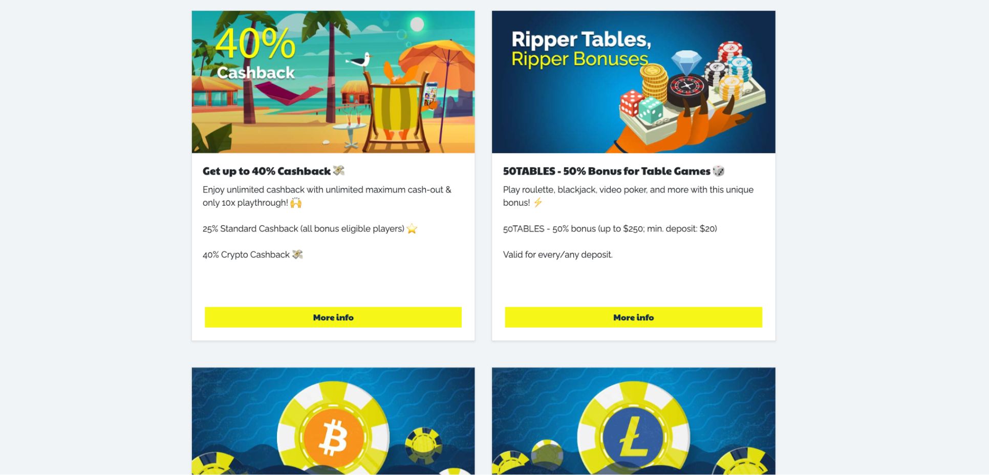 Get a snapshot of the thrilling promotions available at Ripper Casino.