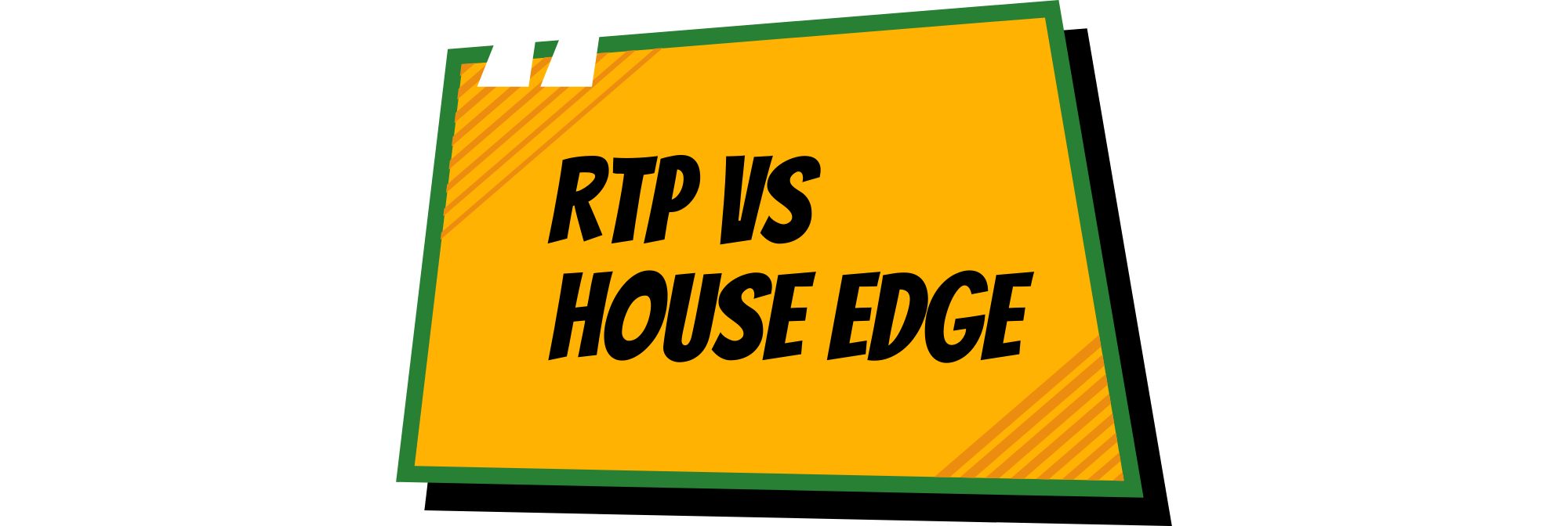 A graphic comparison between RTP and house edge, displaying strategy and gameplay outcome differences.