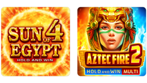 3 Oaks Gaming Pokies: Featured Titles Sun of Egypt 4 & Aztec Fire 2